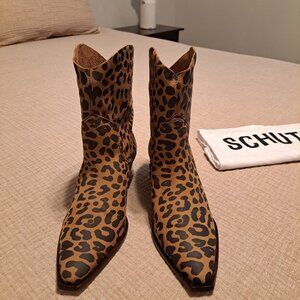 Schutz Western Boot Animal Print